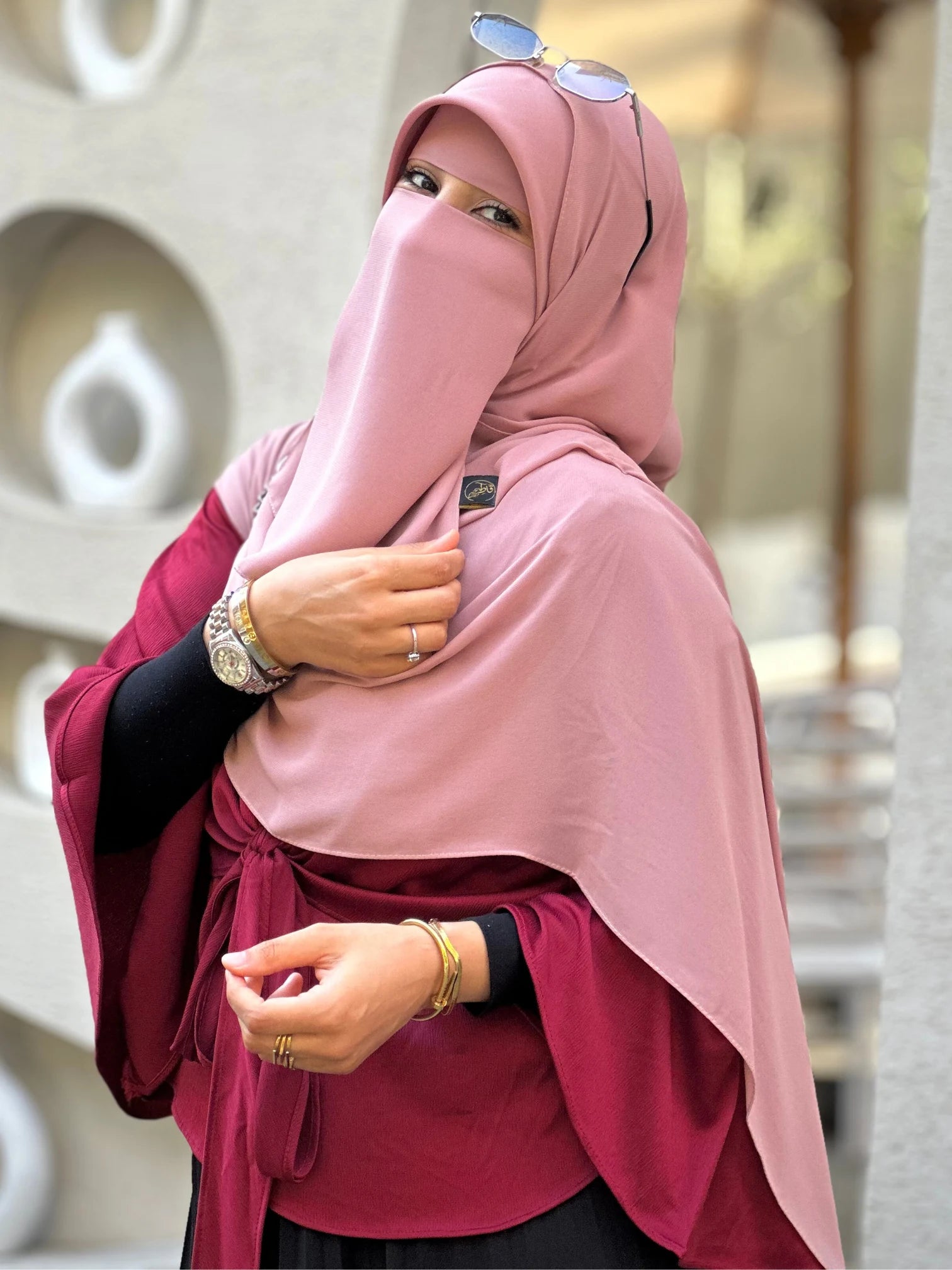 طقم نقاب ٤ قطع الوان